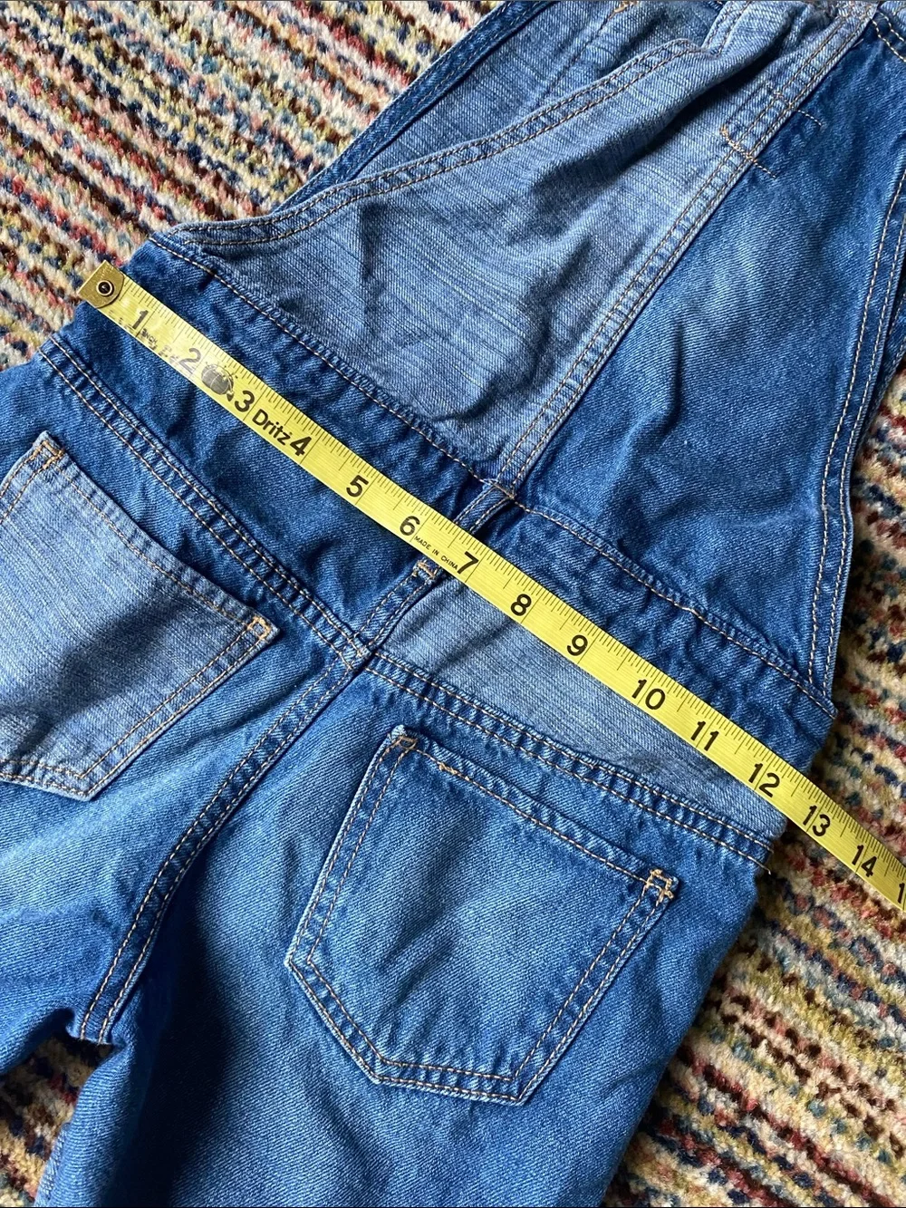 GAP Kids Denim Blue Overalls with Contrast Stitching